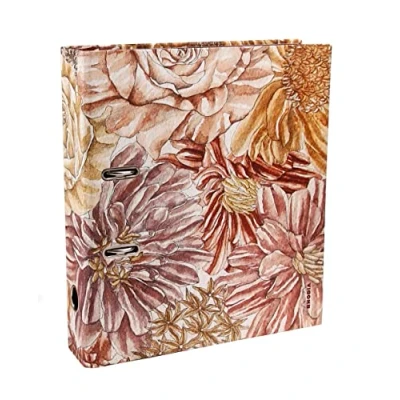 Imagen de Rhodia 120025C ORANGE Botanique classeur A4 dos 7cm couverture soft touch motif Bouquet