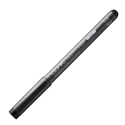 Imagen de Copic Multiliner 0,8 mm, Negro, Rotulador fino con punta fina y tinta pigmentada resistente al agua