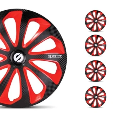Imagen de SPARCO Sicilia SPC1575BKRDC Tapacubos 15in negro/rojo, carbón