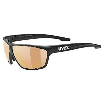 Imagen de uvex sportstyle 706 CV V, gafas deportivas unisex, fotocromáticas y de espejo, tintadas para realzar el contraste, black matt/red, one size