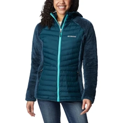 Imagen de Columbia Powder Lite Sherpa Hybrid Full Zip Chaqueta, Mujer, Ola Nocturna, XL