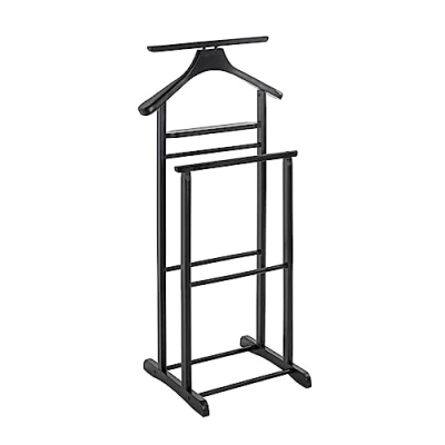 Imagen de HAKU Möbel aparcacoches negro, Madera maciza Dim.: AN 47 cm x AL 102 P 36 cm, Estilo: Tradicional
