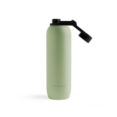 Imagen de waterdrop® Botella Agua Acero Inoxidable 1L, Termo Doble Pared: 24h Frio 12h Caliente, 100% Hermética, Segura Sin BPA: Para Niños. Térmica Gimnasio, Water Bottle, Thermo, Cantimplora