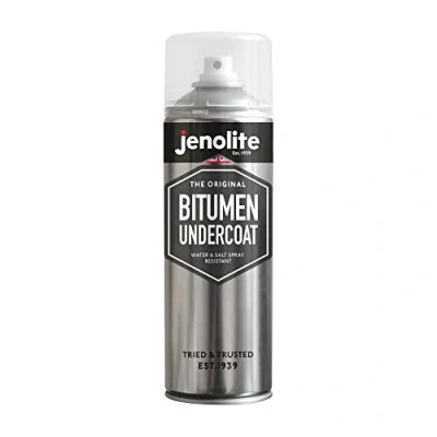 Imagen de JENOLITE Sellado de bajos bituminosa anticorrosiva en aerosol NEGRO sellador automóviles, reparación canalones, techos 500ml