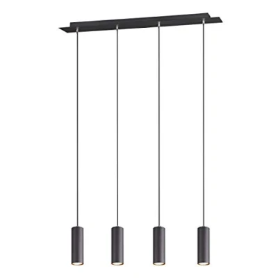 Imagen de Trio Lighting, Marley, excl. 4 X GU10, Negro mate, Pendel flammig