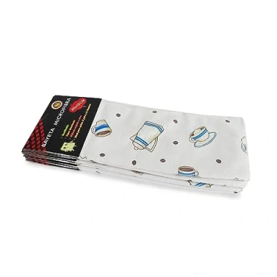 Imagen de Super Mundo Paños de Limpieza Microfibra, Bayetas Microfibras, 12 Unidades, Ideal para Limpieza, Cocina, Coche, Baño, 30 X 40 cm (Botella)