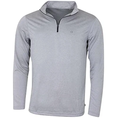 Imagen de Calvin Klein Golf Hombre Harlem 1/4 Zip Pullover Silver XL