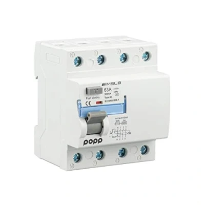 Imagen de POPP® Electric Interruptor diferencial (RCCB) Superinmunizado gama industrial 3P+N clase ASI 30mA/300mA (63A, 300mA)