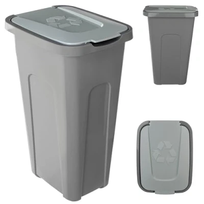 Imagen de KADAX cubo de basura para separación residuos, 30 L, robusto con tapa hermética, contenedor sistema plástico (1,