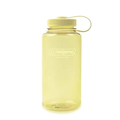 Imagen de Nalgene Sustain Tritan Botella de agua sin BPA hecha con material derivado del 50% residuos plásticos, 32 onzas, boca ancha, mantequilla