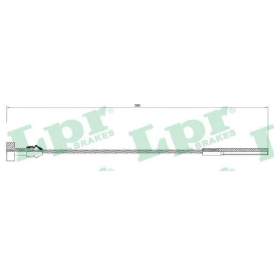 Imagen de LPR C0919B Cable de Freno Mano 245 Discos VOLVO: V40 Familiar