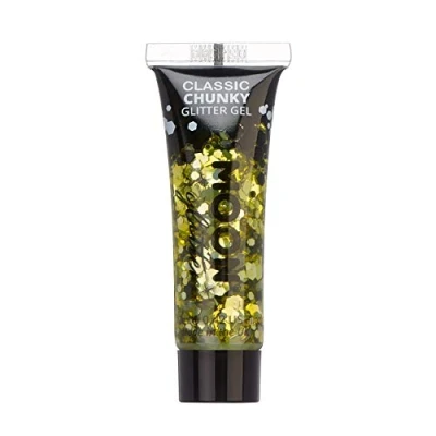 Imagen de Gel de brillantina consistente clásica por Moon Glitter 12ml Dorado Pintura Facial Brillante