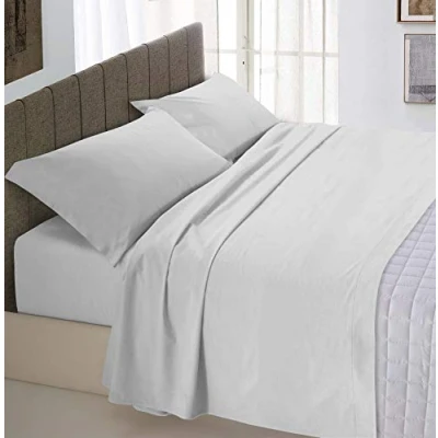 Imagen de Italian Bed Linen MAX Juego de sábanas Natural Color, Lino, Gris Claro, 47x35x4 cm