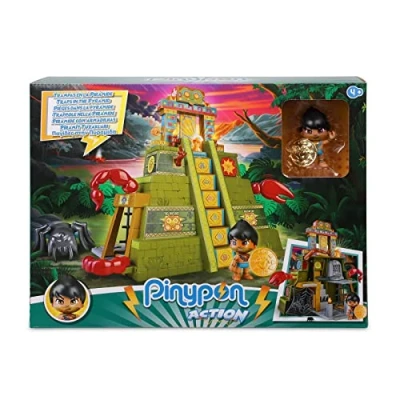 Imagen de Pinypon Action Wild. Trampas en la Pirámide, Set de Juguete acción con Puzzles, trampas, Accesorios, un Tesoro y 2 Figuras muñeco Explorador una araña Grande, +4 años, Famosa (700017053)