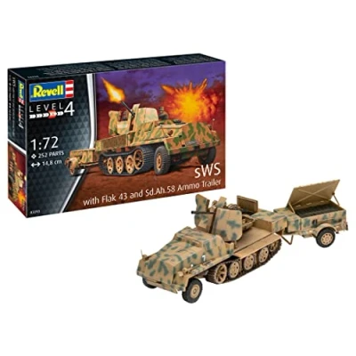 Imagen de Revell Maqueta sWS with Flak43 and Sd.Ah58 Ammo Trailer