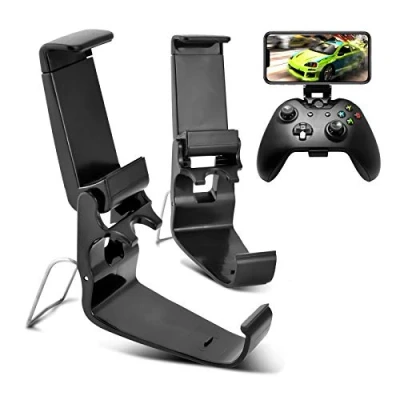 Imagen de DLseego Compatible con 2 Pack Xbox One Controller Phone Mount Clip, Soporte de Teléfono Plegable para Controlador Juego,Carpeta Juego Móvil S/X,Controlador Inalámbrico XL