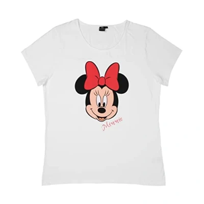 Imagen de Disney Minnie Mouse Camiseta para mujer, color Blanco, L