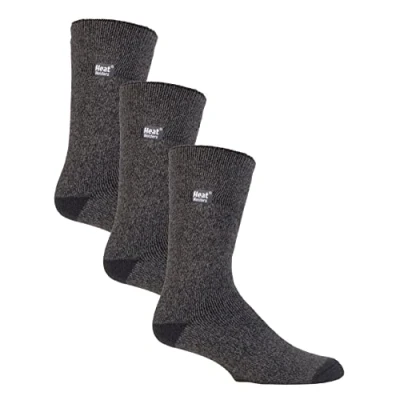 Imagen de HEAT HOLDERS Calcetines térmicos para hombre, 3 pares, gris oscuro, 39 45