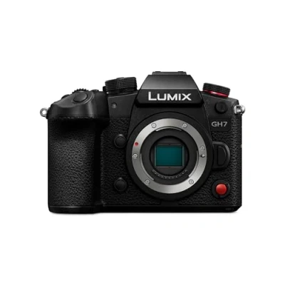 Imagen de Panasonic Lumix DC GH7E Micro Cuatro Tercios Cuerpo Cámara Sin Espejo, 25,2 MP, C4K/4K 4:2:2 60/50p, AF Híbrido Fases, IS Activo, 32 bits, OLED, Negro