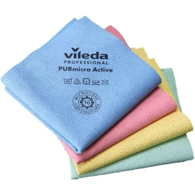 Imagen de Vileda Professional PURmicro Colors Paños de Microfibra (4 Unidades)