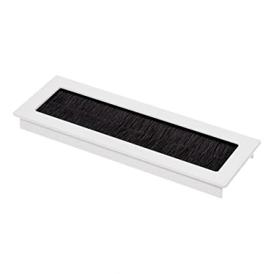 Imagen de SOTECH 2 x Pasacables Toledo de aluminio anodizado blanco 200 70 mm Dimensión montaje: 190 62 15,3