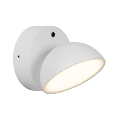 Imagen de Lucide Finn aplique de pared LED, blanco, metal, IP54, sensor día/noche