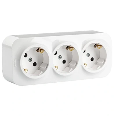 Imagen de Legrand, Enchufe de Pared 3 Tomas, Triple,Forix, Color Blanco