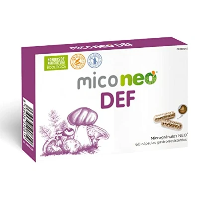 Imagen de MICO NEO DEF 60 Cápsulas Suplemento Alimenticio de Hongos Naturales Para Mejora Las Defensas Con Reishi, Shiitake, Maitake, Cordyceps, Champiñón del Sol y Uña gato