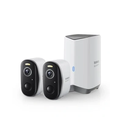 Imagen de Baseus Security Camara Vigilancia WiFi Exterior Batería, 210 Días de Duración, 2K HD, 145 Grados FOV, IP67, Visión Nocturna, con Almacenamiento Local, Detección Humana Kit 2 CAM N1
