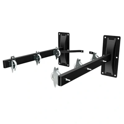 Imagen de Amig Tendedero Fijo de Pared 6 Poleas Acero Inoxidable para 3 Cuerdas Soporta Gran Capacidad Ropa Mojada Uso Exterior Fácil Instalación Compacto y Duradero Negro 45 x 18.5 8 cm