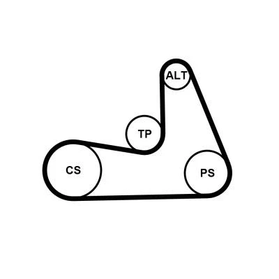 Imagen de CONTITECH CT1042K1 Kit de correa distribución 78 ROVER: 25 Hatchback, 45 Streetwise MG: MG ZR Hatchback