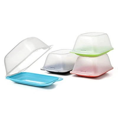 Imagen de Tatay Porta Embutidos y Alimentos Fresh Quesera, Libre de BPA, Reutilizables, Apilables, Apto Lavavajillas Microondas, Color Surtido, 1 unidad, Medidas 12 x 8 18 cm