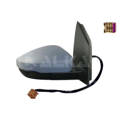 Imagen de Espejo retrovisor Alkar 6138123 derecha imprimado Ajuste por cable, convexo para vehíc. con volante a la izquierda VOLKSWAGEN: Polo V Hatchback