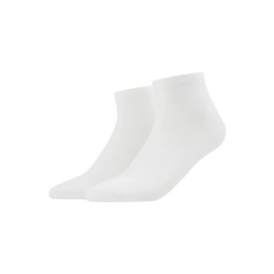 Imagen de FALKE Happy Double Pack M Sn algodón lisos 2 pares, Calcetines cortos Hombre, Blanco White 2000, 47 50