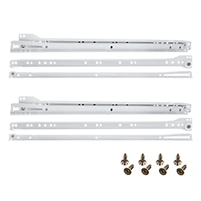 Imagen de HELPMATE Guía de desplazamiento 450 mm, 2 pares, juego 4 carriles para cajones, sistema cajones y incluye material fijación
