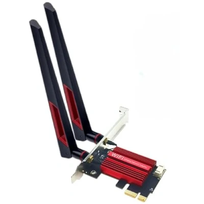 Imagen de WiFi 7 Intel Tarjeta de Red Inalámbrica BE200 BE200NGW Bluetooth 5.4 con Disipador Calor y Antena 10dB 8774Mbps 802.11AX MU MIMO OFDMA Tribanda 2,4G/5G/6 para Windows 10/11 64 bits