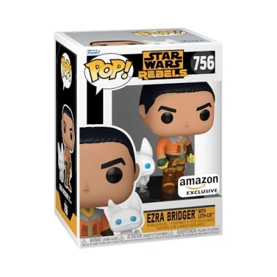 Imagen de Funko Pop! &amp; Buddy: Rebels Ezra with Loth Cat Star Wars: Exclusiva Amazon Figura de Vinilo Coleccionable Idea Regalo Mercancia Oficial Juguetes para Niños y Adultos