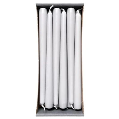 Imagen de Nordring 12 velas puntiagudas de 2,3 cm x 25 alto, color gris claro