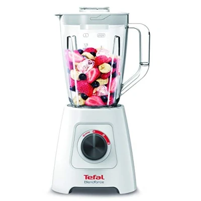 Imagen de Tefal BlendForce II BL4201 Batidora De vaso 1.25L 600W Blanco Licuadora (1,25 L, 2 vaso, Blanco, plástico, Corriente alterna)