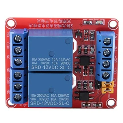 Imagen de Módulo de Relé 2 Canales 5/12/24 V Optoacoplador Aislado Disparo Alto y Bajo Nivel, 1PC(12V)