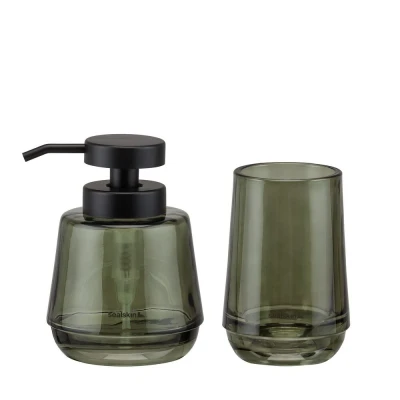 Imagen de Sealskin Mood Juego de baño Dispensador jabón 380 ml Vaso para cepillos dientes Verde