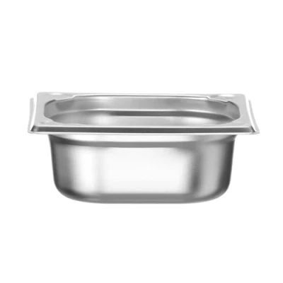 Imagen de HENDI Recipiente GN 1/6,contenedor GN,esquinas reforzadas,resistente a Temperaturas de 40 300C,apto para hornos,congeladores,calientaplatos,baño María,1L,176x162x(H) 65mm,acero inoxidable