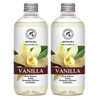 Imagen de Recambio de Vainilla 2x500ml Relleno Difusor Difusores Aromáticos Ambientador Perfumado Fragancia para Habitación Aroma