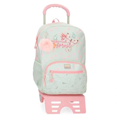 Imagen de MOVOM Enchanted forest Mochila Escolar con Carro Verde 31x42x13 cms Poliéster 16,93L