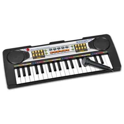 Imagen de Bontempi Electronic Keyboard with Microphone, Multicolor, 42.5 x 16 60 cm (12 3730)