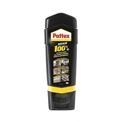Imagen de adhesivo multiuso Pattex Repair, fuerte para uso en interiores y exteriores, reparar diversos materiales, 1 botella de 100 g.