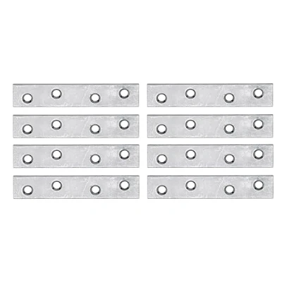 Imagen de Alberts 336486 Pletina de ensamblaje, Estrecha, Galvanizado Sendzimir, 80 x 15 mm, Juego 8