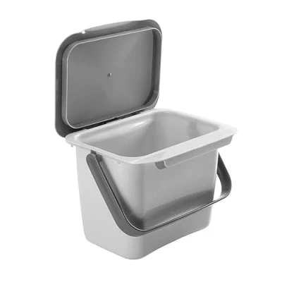 Imagen de Metaltex BIN TEX Cubo para Desperdicios Adaptable con Recogedor.Color Gris,Diensiones: 25x20x19cm