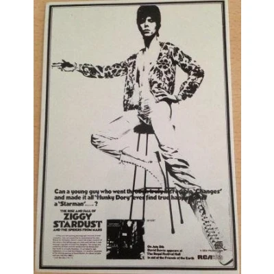 Imagen de David Bowie Ziggy Stardust 10 x 15 cm tarjeta postal