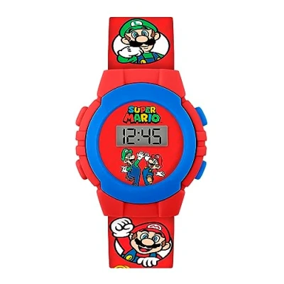 Imagen de Super Mario Reloj Digital para Chicos de Cuarzo con Correa en Plástico GSM4234
